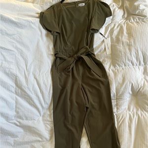 Calvin Klein Olive Green Jumpsuit with Belt NWT